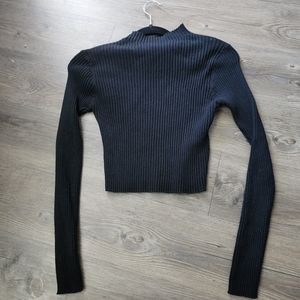 Ribbed Cropped Long Sleeve
